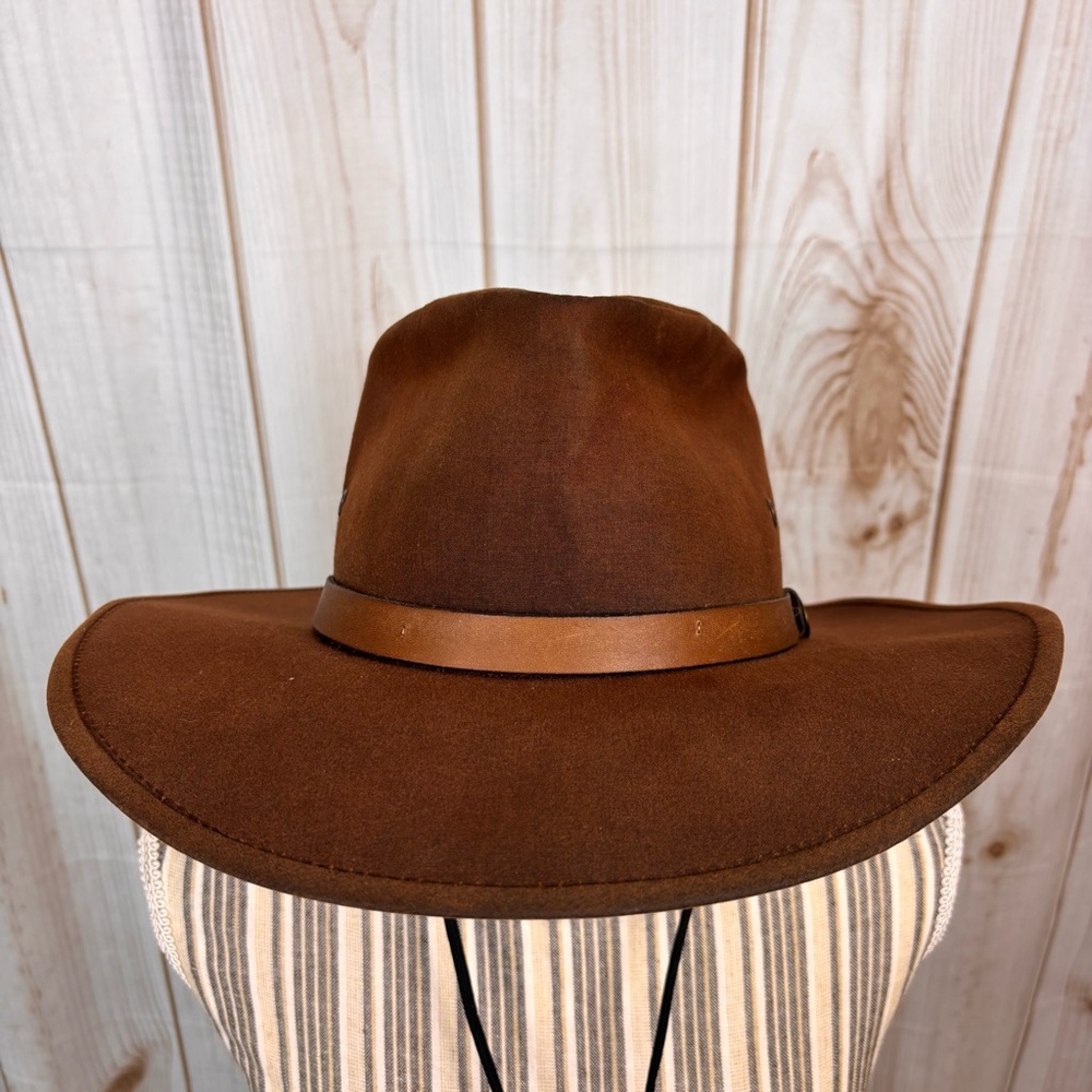 Outback Trading Co Vintage Kodiac Suede Hat Indiana Jones Outback Brown Sz XL - Picture 11 of 14
